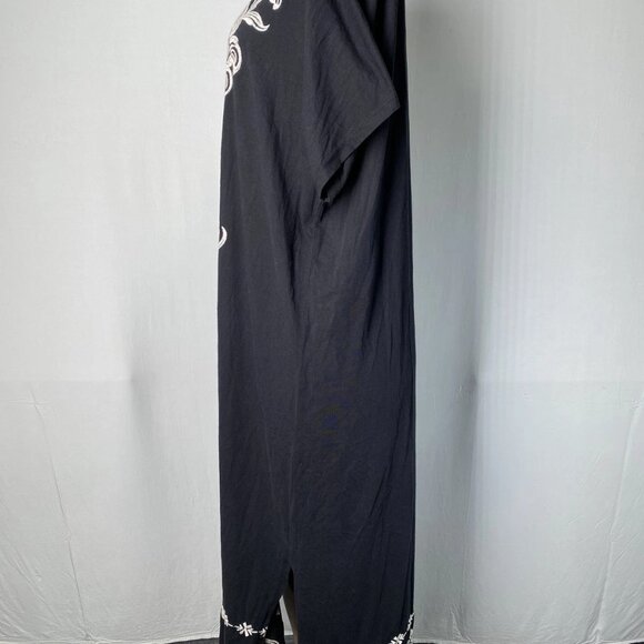 Johnny Was Floral Embroidered Knit T-Shirt Midi Dress – Size L - Picture 8 of 10